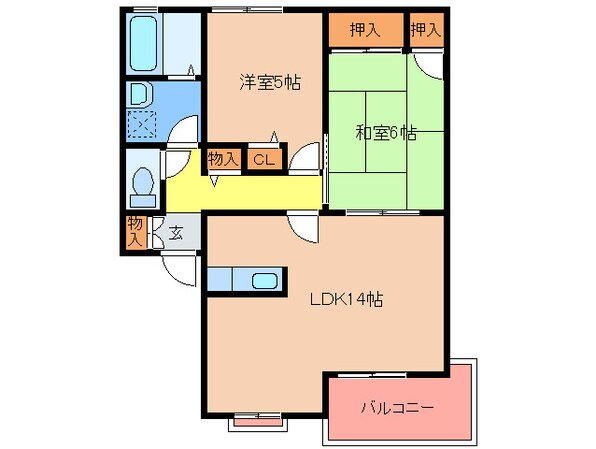 スプリングハウスＡの物件間取画像